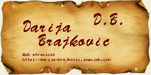 Darija Brajković vizit kartica